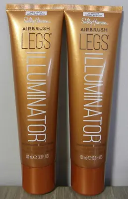 2 X Sally Hansen Airbrush Legs Illiminator Golden Glow Roll-on Highlighter 100ml • £5.95