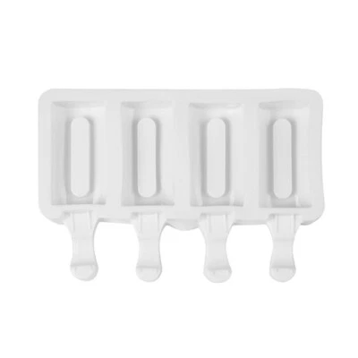 $8.82 • Buy 4Cavity Silicone Frozen Ice Cream Mold Juice Popsicle Maker Ice Lolly Cake Mould