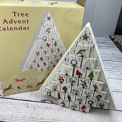 Christmas Advent Calendar Cbos Rustic Wooden Distress 24 Mini Drawers NIB  • $27.50