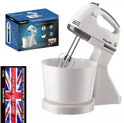 7 Speed + Cake Electric Stand Mixer Food Multi Mixing Bowl Blender Beater Dough • £24.99