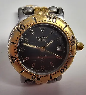 Bulova Marine Star 100m Water Resistant Women Diver Quartz Date 28mm Watch • $122.25