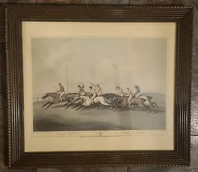 £49.99 • Buy Large Framed Vintage Print - La Course De Chevaux - Horse Racing - Samuel Howitt