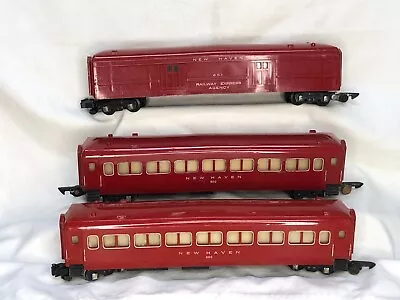 Lot Of 3 American Flyer Red New Haven Cars 2x 650 651 Baggage Link/knuckle • $50