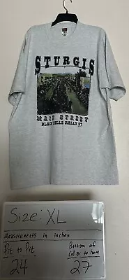 Vintage Sturgis Biker Shirt Mens XL Gray Motorcycles 90s Short Sleeve Dakota • $24.99