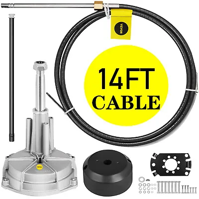 VEVOR 14 Feet SS13714 Boat Rotary Steering System Outboard Kit 14Ft Marine Cable • $103.99