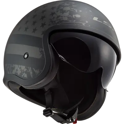 $111.21 • Buy Ls2 Of599 Spitfire Open Face Low Profile Motorcycle Helmet Sun Visor Black Flag