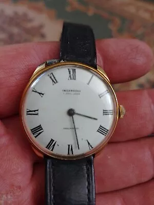 Vintage Ingersoll Mens Mechanical White Dial Watch ( Spares Or Repair) • £4.99