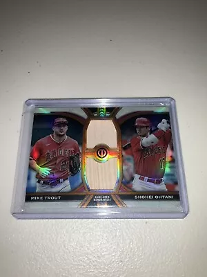 2023 Topps Tribute Shohei Ohtani Mike Trout Orange /25 Dual GAME USED BAT Relic • $250