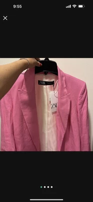 $46 • Buy Pink Oversized Zara Blazer Size Xs 