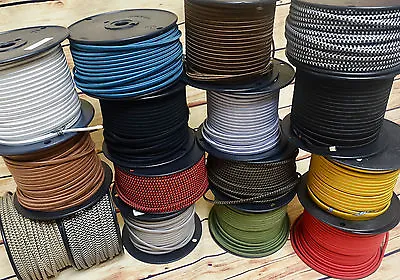 25' Cloth Covered 2-Wire Electrical Cord - Vintage Style Fabric Lamps Fans USA • $31.95