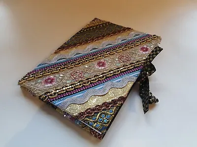 Notebook Journal Dairy Handmade A5 Size  Gold/Silver Vintage Boho Indian Style  • £14.99