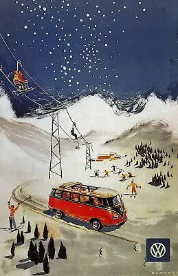 Volkswagen Vintage Style Automoblia Poster 5 • $24.95