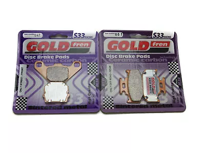 Goldfren S33 Brake Pads Front & Rear For Kawasaki KDX 125 A1/A2/B1/B2 1990-1994 • $33.73