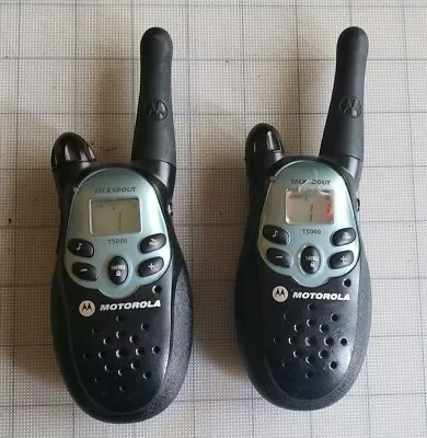 Lot Of 2 Motorola Talkabout T5000 Walkie Talkie Radios W/ Batteries. No Clips • $14.99