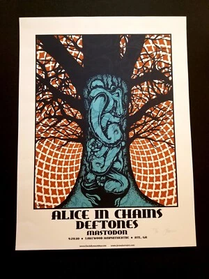 $125 • Buy Deftones & Alice In Chains  Concert Poster  Atlanta  9.28.10 By Jermaine Rogers