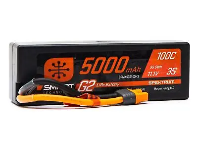 Spektrum 11.1V 5000mAh 3S 100C Smart G2 LiPo Battery IC3 O-SPMX53S100H3 • £106