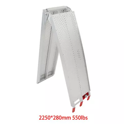 89  Motorcycle Folding Loading Ramp Aluminum Dirt Bike Trailer Lawnmower 550lbs • $105.60