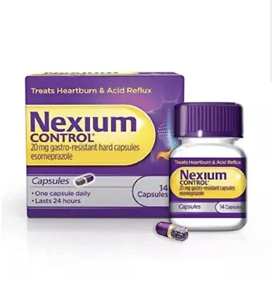Nexium Control Tablets 20mg - Treats Heartburn & Acid Reflux / Hard 14 Capsules • £9.99