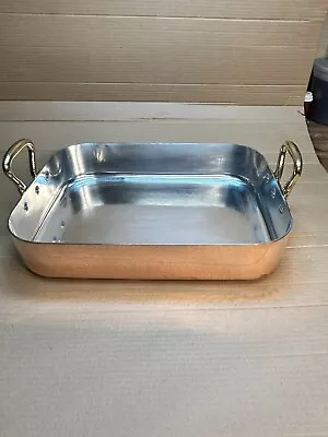 Vintage Early Williams Sonoma French Copper 16” Roasting Pan New Tinning Polish • $2100