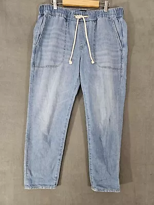 J Crew Womens Jogger Jeans Light Blue Size 29 Drawstring Crop • $20.90