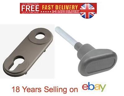 Henderson Garage Door Handle Lock Facia Plate Shaft Anthracite Grey Plastic • £12.73