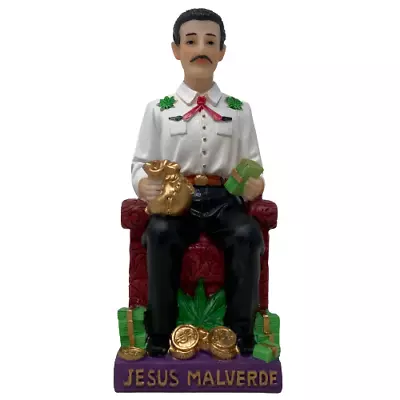 Jesus Malverde 6    Sentado  Angel De Los Pobres   Malverde Figure • $22.99