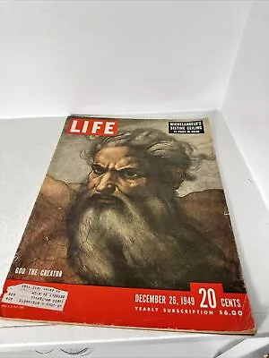 Life Magazine December 26 1949 God The Creator-Michelangelo Sistine Chapel Art • $15.95