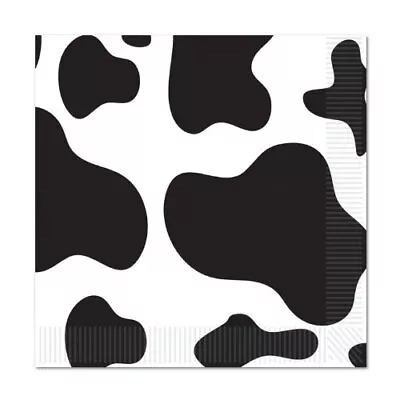 Cow Print And Design Beverage Napkins 16 Pack • £9.63