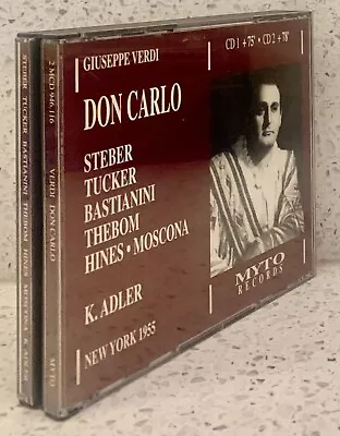 VERDI Don Carlo [1955] (2 Cds MYTO) ADLER • STEBNER • TUCKER • HINES  MET Opera • $24.50