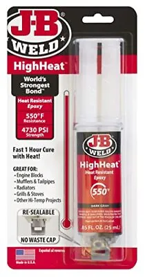J-B Weld Highheat Temperature & High Heat Resistant Epoxy Adhesive Glue JB 8 N • $13.36