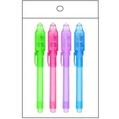 2/4/8/14PCS UV Light Marker Pen Invisible Magic Pencil Secret Fluorescent Pen • £6.59