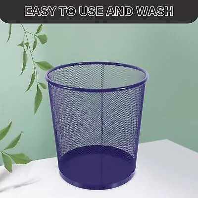 Mesh Trash Can Wire Mesh Round Wastebasket Bathroom Waste Basket Small Open T... • $39.39