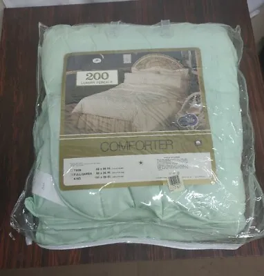 NEW VINTAGE CANNON Quilted Mint Green Full/Queen 200 Luxury Percale Comforter • $39.95