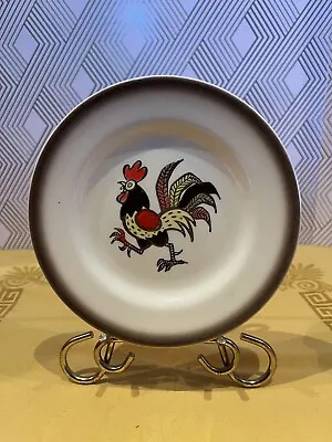 Vintage Poppytrail Red Rooster Bread/Butter Plate  Metlox - 6 3/8” • $0.99