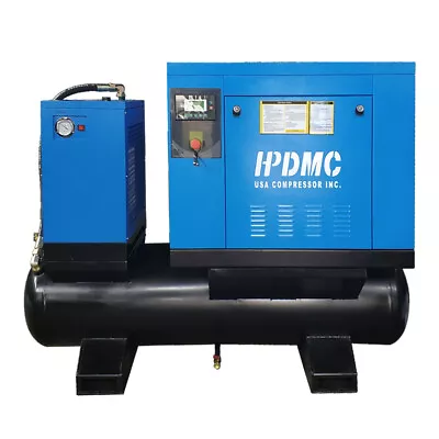 230V 7.5HP 1Phase Rotary Screw Air Compressor With 80 Gallon Tank . Air Dryer • $5169