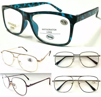 £3.69 • Buy Multi Popular Style Large Lens Design Reading Glasses/Mens Womens Metal Plastic*