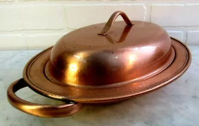 Vintage Gregorian Solid Copper LIDDED SERVING CHAFFING DISH  • $42