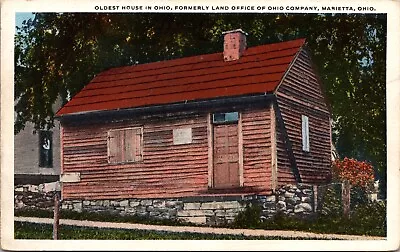 Marietta OH Oldest House In Ohio Ohio Vintage Postcard • $3.89