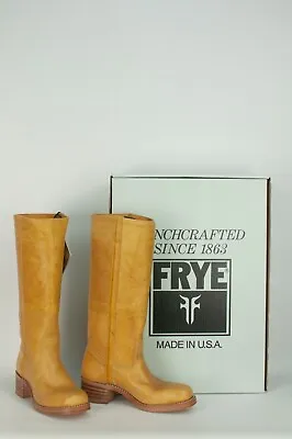 Frye Campus 14L Stitching Horse Boots Banana Western Riding Size 8 M Made In USA • $400