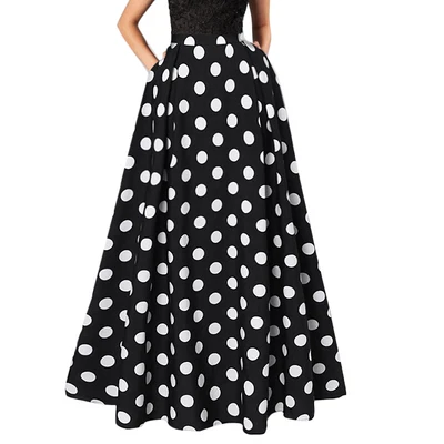 £18.85 • Buy Celmia Women Polka Dot Party Skirt Summer Evening Maxi Gypsy Long Festival Dress