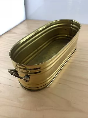 -Vintage Brass Tub Garden Planter Flower Bed Window Vegetable Box 12'' L • $36.99