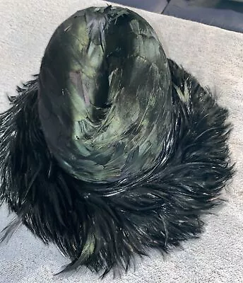 Vintage Estates Black Feather Woman’s Hats With Tags • $25