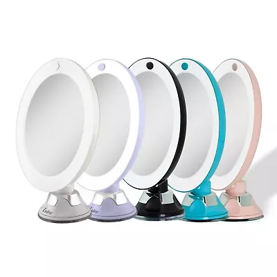 Zadro LED Lighted Wall Mounted Makeup Mirrors W/ 10X Magnification & Suction Cup • $32.99