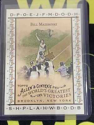 2008 Topps Allen & Ginter's #WGV19  BILL MAZEROSKI Pirates Card • $0.99