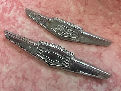 Pair 1949 Chevy Hood Trunk Emblems Ornaments 3688050 Hot Rat Rod Lowrider • $44.50