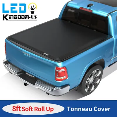 8FT Soft Roll-Up Vinyl Tonneau Cover Truck Bed For 1999-2024 F250 F350 SuperDuty • $161.49