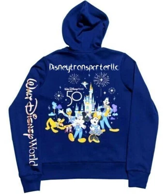 $129 • Buy Disney 50th Anniversary Hooded Zip Sweatshirt Jacket Adult XS-3X  All Sizes