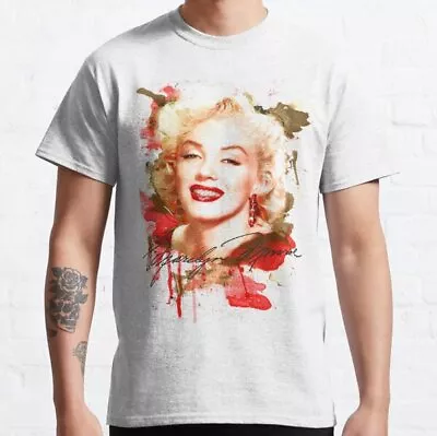 Marilyn Monroe Watercolor Signature Classic T-Shirt • $6.99