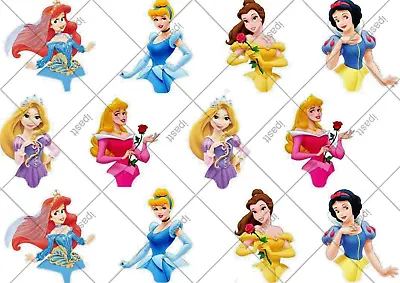 £4.50 • Buy Disney Princess (Set 1) Half Body Pre Cut Edible Cake Toppers Various Sizes