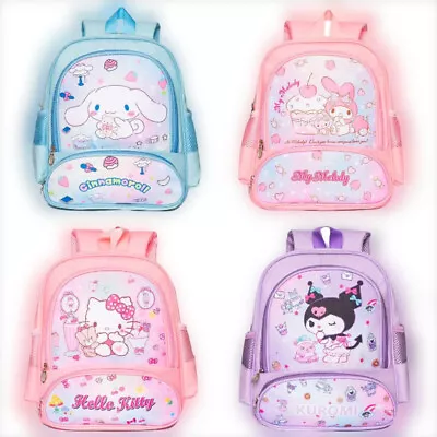 Sanrio Kulomi Pacha Dog Hello Kitty Cartoon Print Backpack Children School Bag • $25.64
